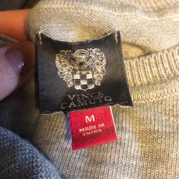 Vince Camuto grey sweater dress with ruffles - Picture 3 of 3